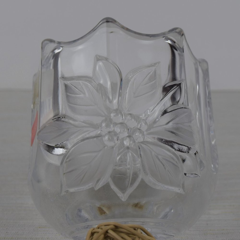 💰3/$25 Mikasa Japan Poinsettia Flower Glass Candle Holder